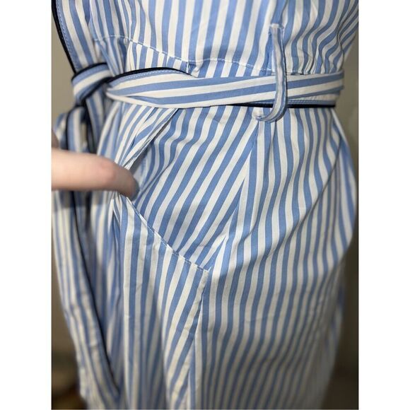 New! Women’s Striped Knee Length Fit & Flare Dress Small - Picture 3 of 11
